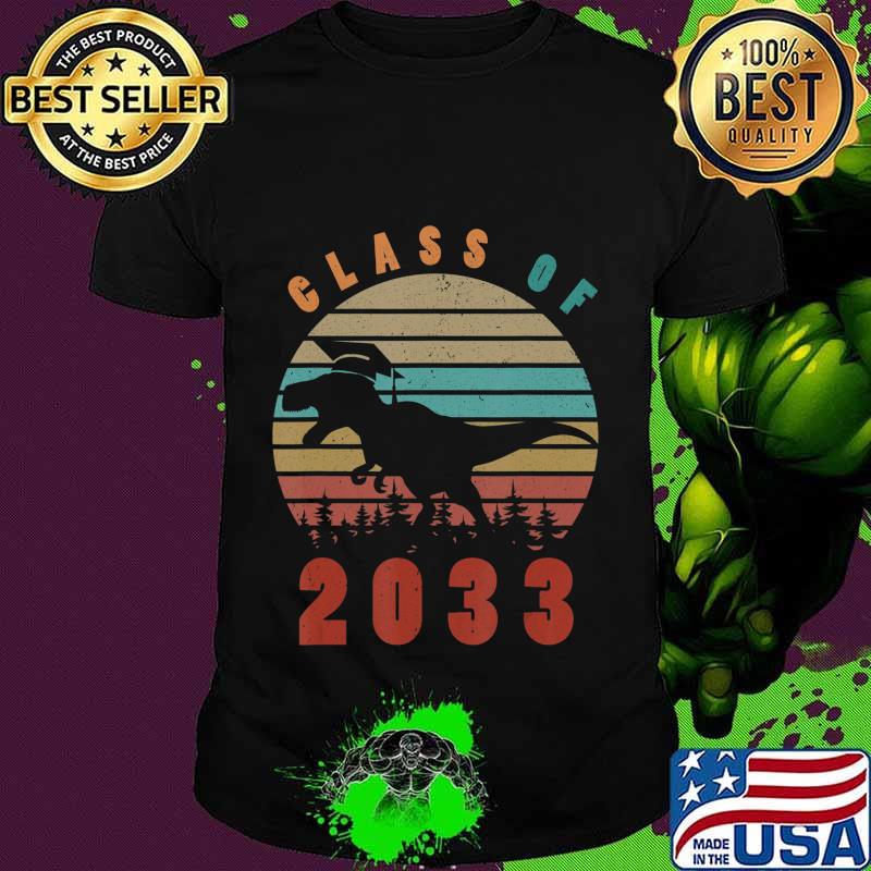 Dinosaur Class Of 2033 First Day Kindergarten Boys Kids Gift T-Shirt