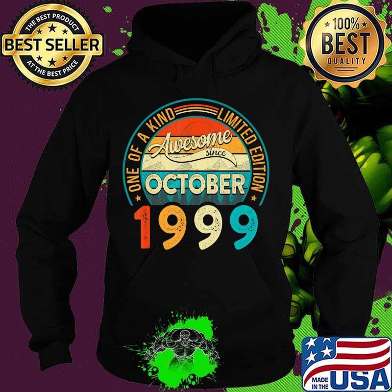 Distressed Vintage Awesome Since October 1999 21 Years Old T-Shirt Hoodie Distressed Vintage Awesome Since October 1999 21 Years Old T-Shirt Hoodie