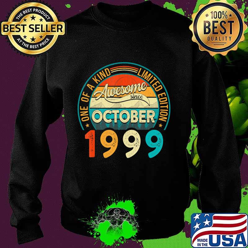Distressed Vintage Awesome Since October 1999 21 Years Old T-Shirt Sweater Distressed Vintage Awesome Since October 1999 21 Years Old T-Shirt Sweater