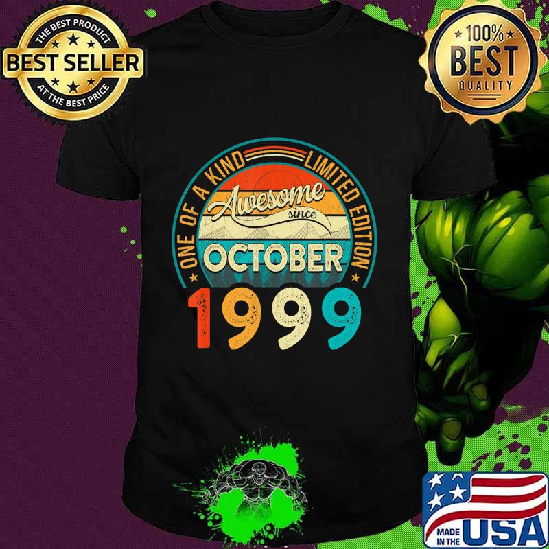 Distressed Vintage Awesome Since October 1999 21 Years Old T-Shirt