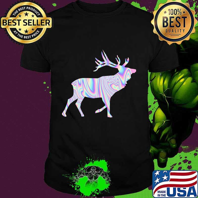 Elkaholic American Bull Elk Hunting Hunters Hologram Shirt
