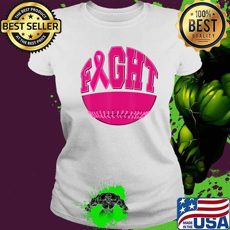 Fight Breast Cancer Softball Ball Pink Ribbon Mammogram Game T-Shirt Ladies tee Fight Breast Cancer Softball Ball Pink Ribbon Mammogram Game T-Shirt Ladies tee