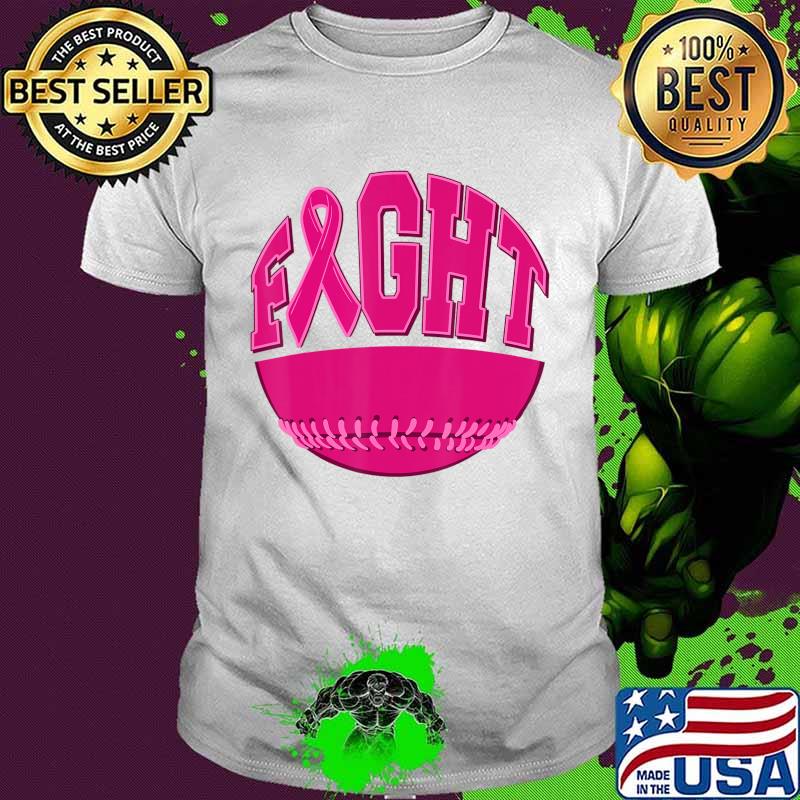 Fight Breast Cancer Softball Ball Pink Ribbon Mammogram Game T-Shirt