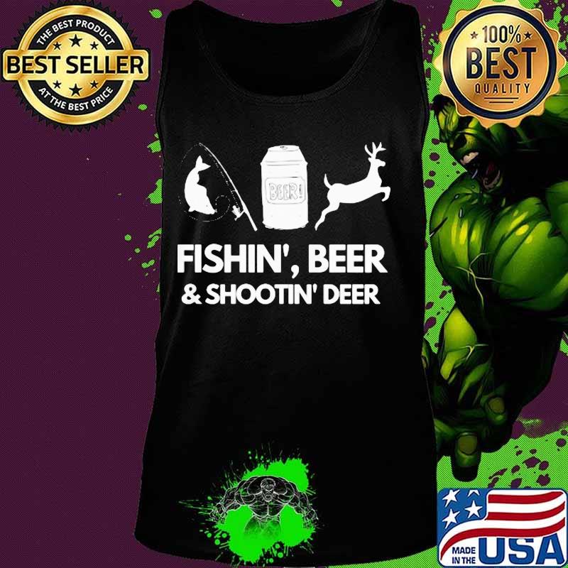 Fishin', beer, & shootin deer sticker cute s Tank top Fishin', beer, & shootin deer sticker cute s Tank top