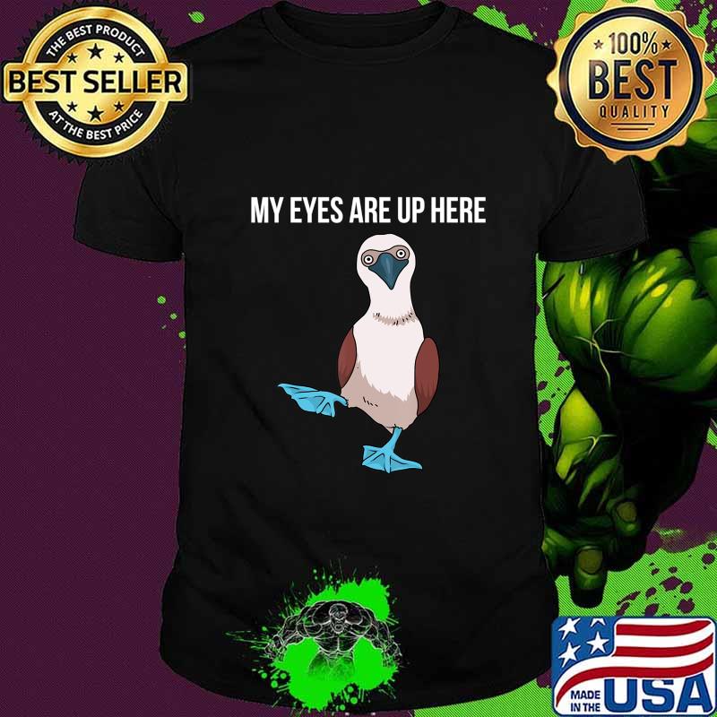 Footed Boobie Shirt Women I Love Boobies Funny Blue Bird T-Shirt