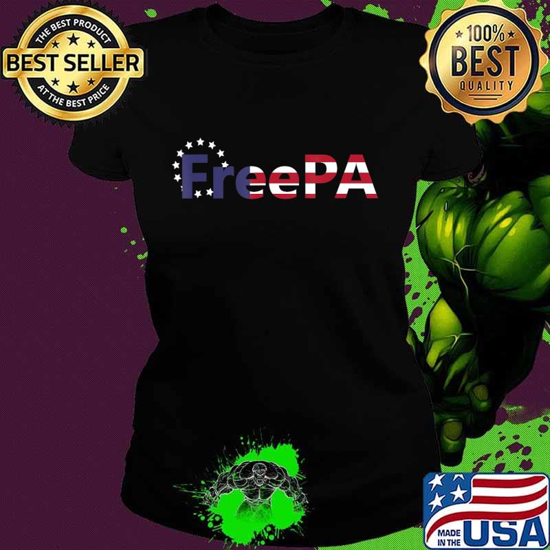 Free PA American flag T-Shirt Ladies tee Free PA American flag T-Shirt Ladies tee