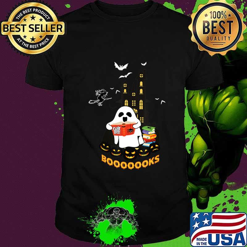 Funny Halloween Ghost Reads Booooooks boo read books Gift T-Shirt