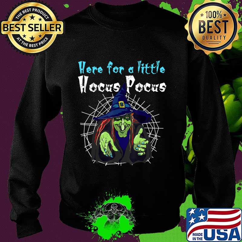 Funny Halloween Tee Here for Little Hocus Pocus Cute Witch T-Shirt Sweater Funny Halloween Tee Here for Little Hocus Pocus Cute Witch T-Shirt Sweater