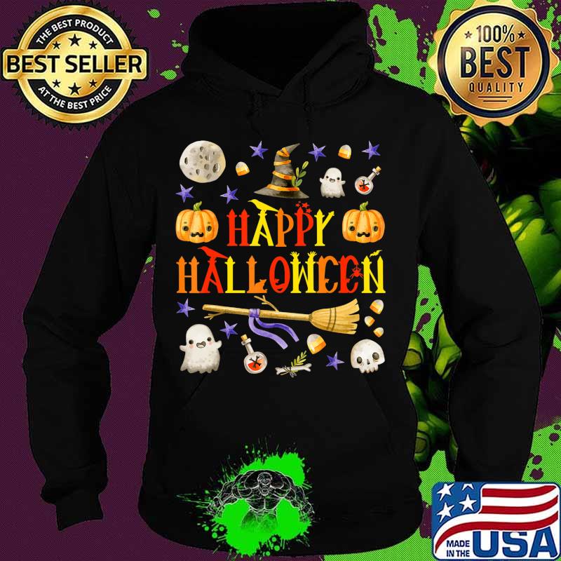 Funny Happy Halloween Scary Retro Boys Girls Kids T-Shirt Hoodie Funny Happy Halloween Scary Retro Boys Girls Kids T-Shirt Hoodie