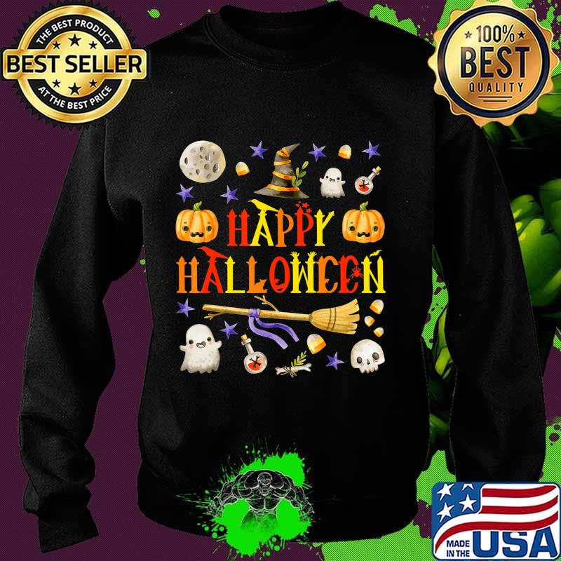 Funny Happy Halloween Scary Retro Boys Girls Kids T-Shirt Sweater Funny Happy Halloween Scary Retro Boys Girls Kids T-Shirt Sweater