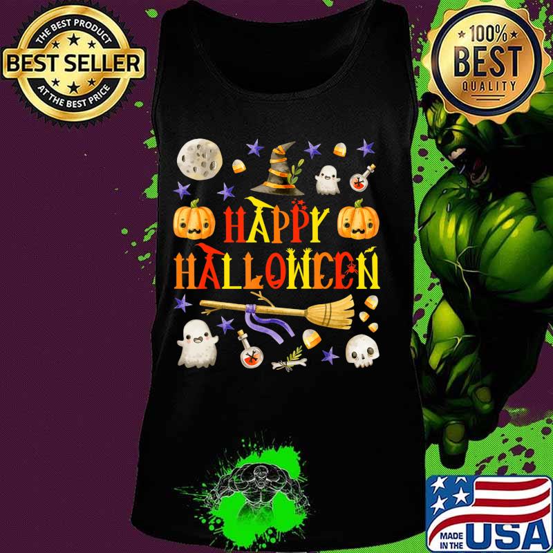 Funny Happy Halloween Scary Retro Boys Girls Kids T-Shirt Tank top Funny Happy Halloween Scary Retro Boys Girls Kids T-Shirt Tank top