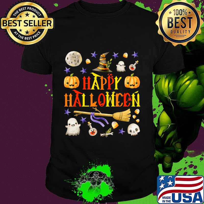 Funny Happy Halloween Scary Retro Boys Girls Kids T-Shirt Funny Happy Halloween Scary Retro Boys Girls Kids T-Shirt