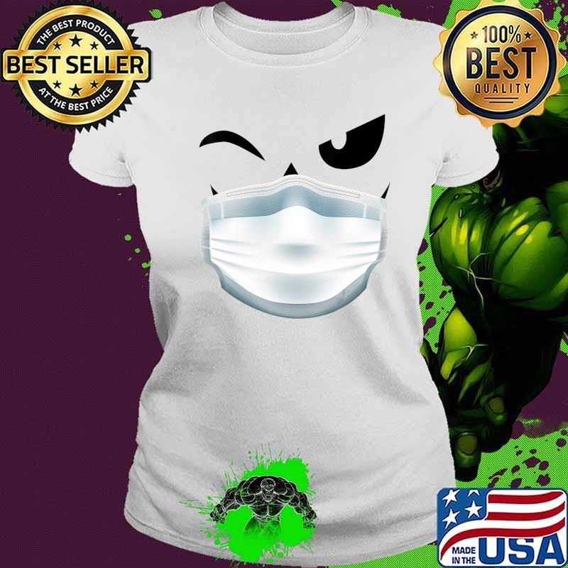 Funny Jack O' Lantern Pumpkin with Mask Halloween Costume T-Shirt Ladies tee Funny Jack O' Lantern Pumpkin with Mask Halloween Costume T-Shirt Ladies tee