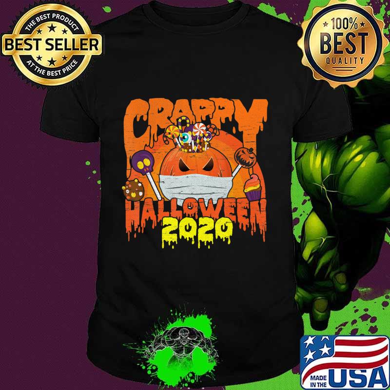Funny Pumpkin Wearing A Mask 2020 Halloween Jack O Lantern T-Shirt