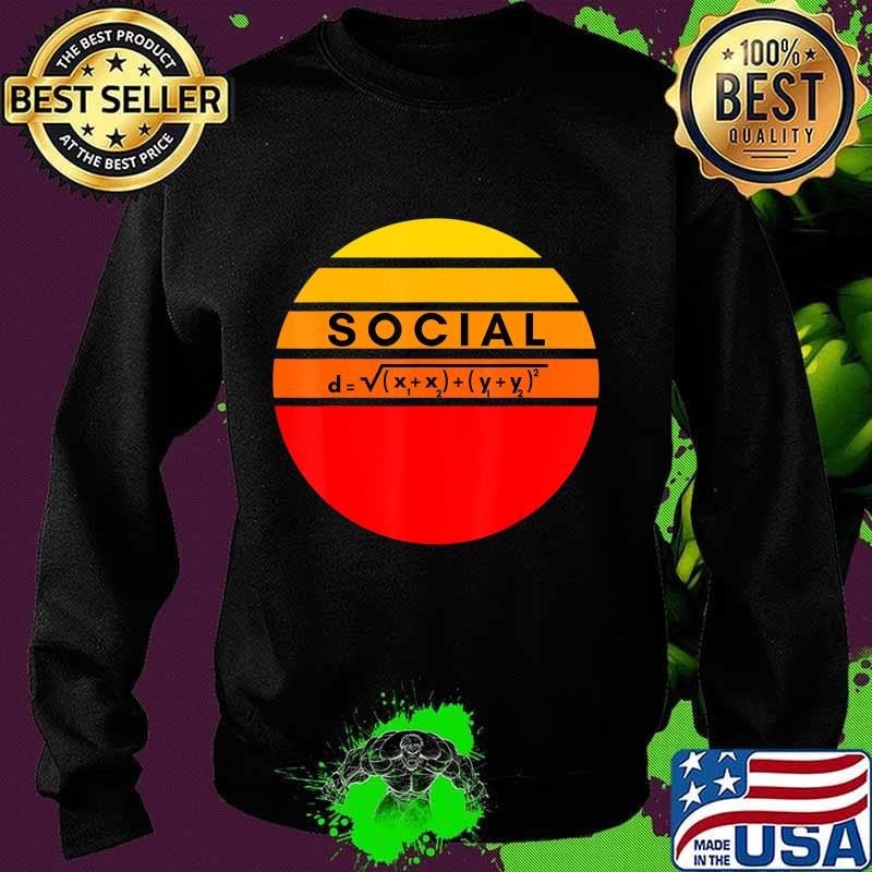 Funny Social Distance Formula Math Square Root 2020 Review T-Shirt Sweater Funny Social Distance Formula Math Square Root 2020 Review T-Shirt Sweater