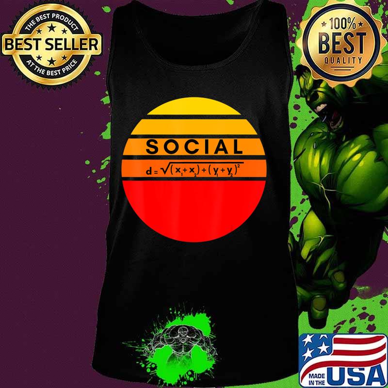 Funny Social Distance Formula Math Square Root 2020 Review T-Shirt Tank top Funny Social Distance Formula Math Square Root 2020 Review T-Shirt Tank top