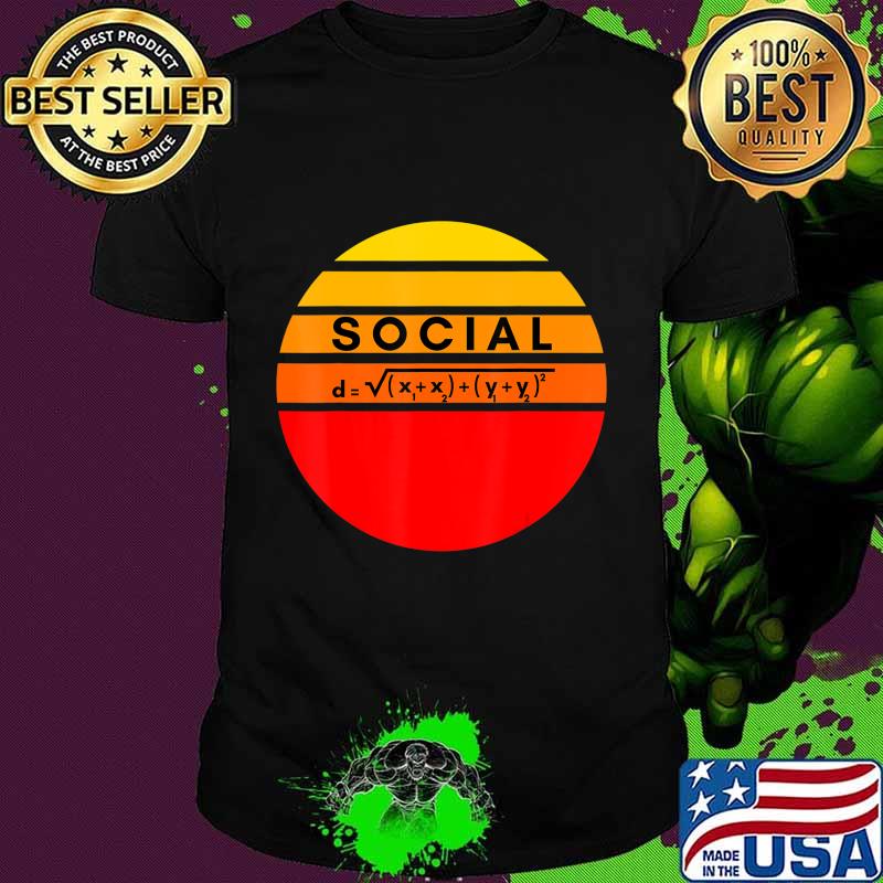 Funny Social Distance Formula Math Square Root 2020 Review T-Shirt