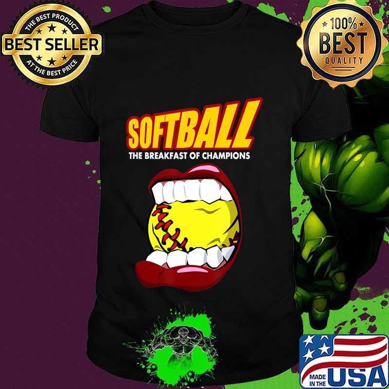 Funny Softball Shirt - Breakfast of Champions T-Shirt