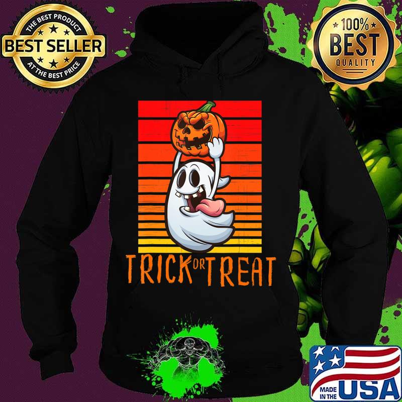 Ghost Holding Jack o Lantern Trick or Treat - Halloween T-Shirt Hoodie Ghost Holding Jack o Lantern Trick or Treat - Halloween T-Shirt Hoodie