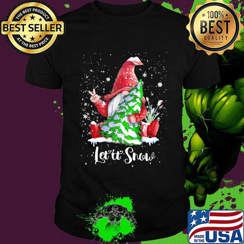 Gnomes let it snow christmas tree shirt