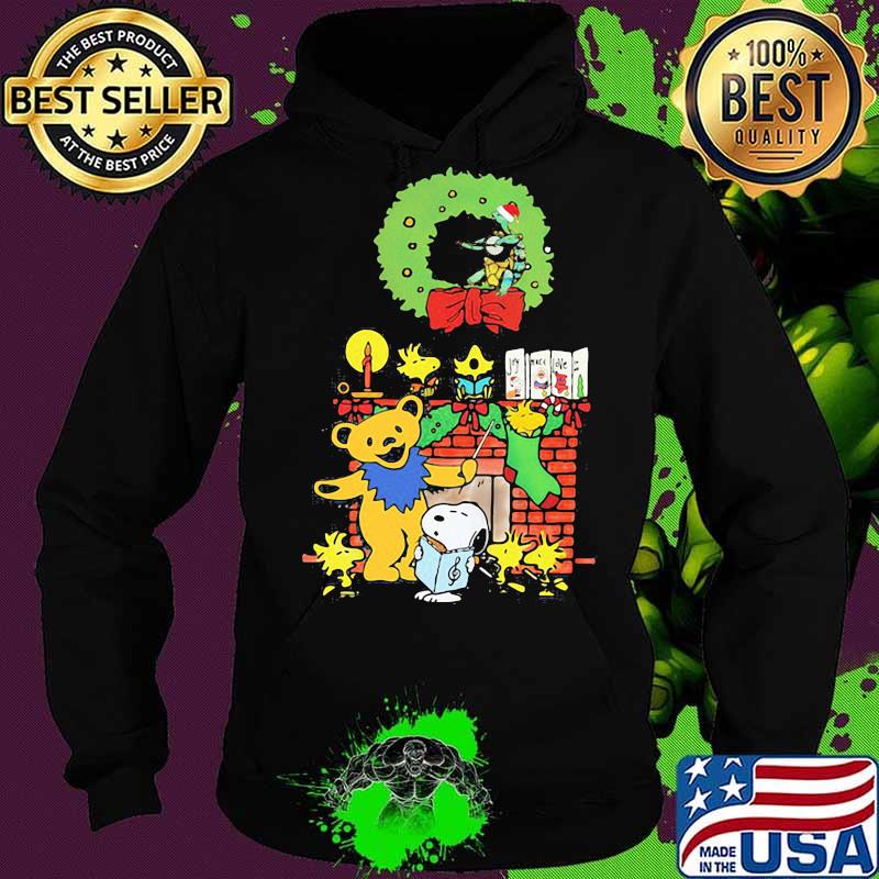 Grateful dead bear snoopy and turtle merry christmas s Hoodie Grateful dead bear snoopy and turtle merry christmas s Hoodie