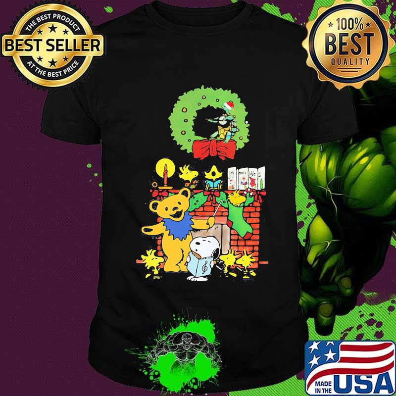 Grateful dead bear snoopy and turtle merry christmas shirt Grateful dead bear snoopy and turtle merry christmas shirt