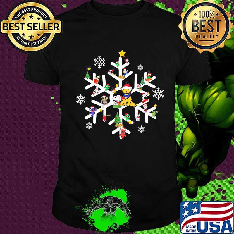 Grateful dead snoopy and bears color snowflakes christmas shirt
