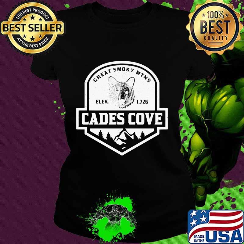 Great Smoky Mtns Elev 1726 Cades Cove Black Bear Shirt Ladies tee Great Smoky Mtns Elev 1726 Cades Cove Black Bear Shirt Ladies tee