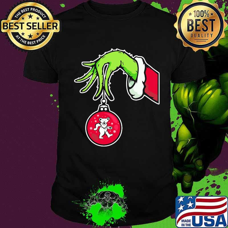 Grinch holding bear merry christmas shirt