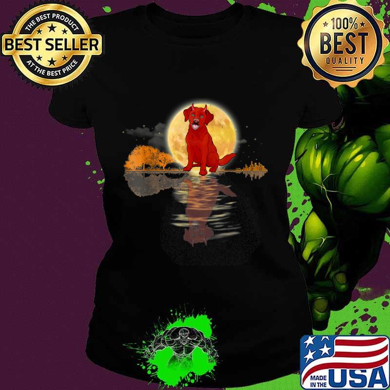 Guitar Lake Halloween Scary Labrador with Moon T-Shirt Ladies tee Guitar Lake Halloween Scary Labrador with Moon T-Shirt Ladies tee