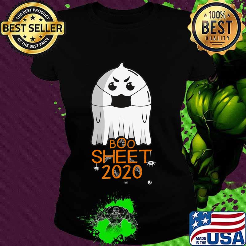 Halloween 2020 Costume. Ghost with Mask. 2020 IS BOO SHEET T-Shirt Ladies tee Halloween 2020 Costume. Ghost with Mask. 2020 IS BOO SHEET T-Shirt Ladies tee