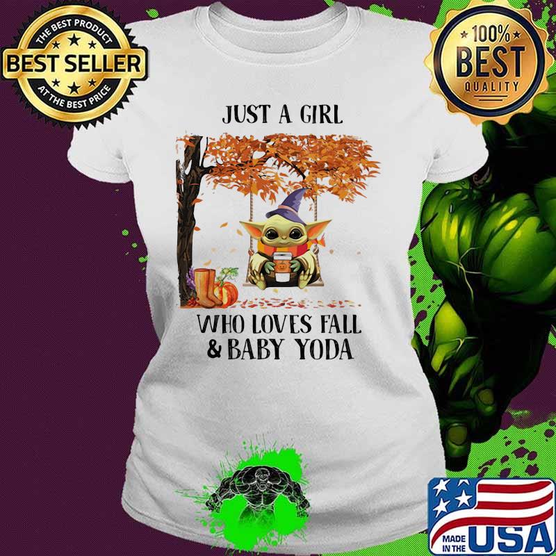 Halloween baby witch just a girl who loves fall leaves tree s Ladies tee Halloween baby witch just a girl who loves fall leaves tree s Ladies tee