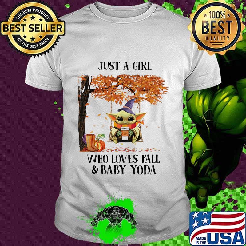 Halloween baby witch just a girl who loves fall leaves tree shirt