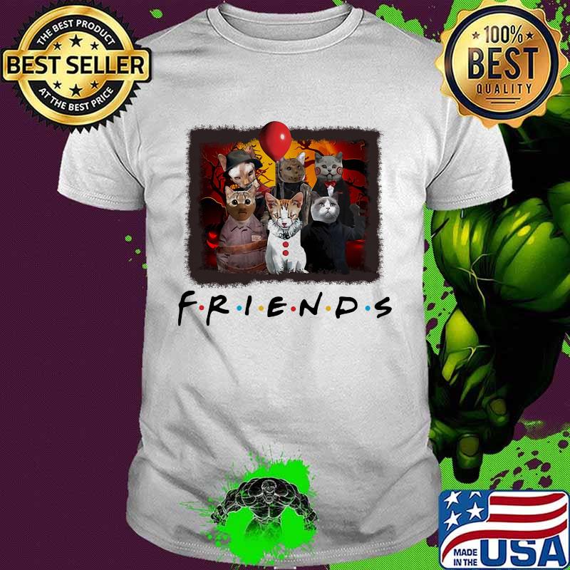 Halloween characters horror cats friends shirt