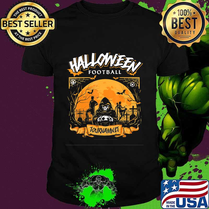 Halloween Football Costume Gift Halloween Ghost Soccer T-Shirt