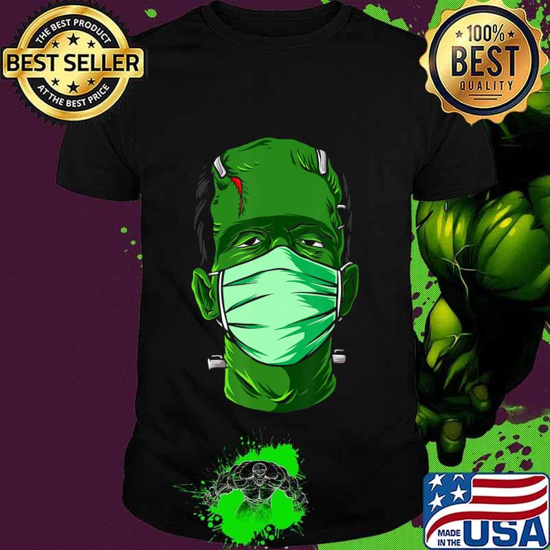 Halloween Frankenstein Costume with Face mask pandemic T-Shirt