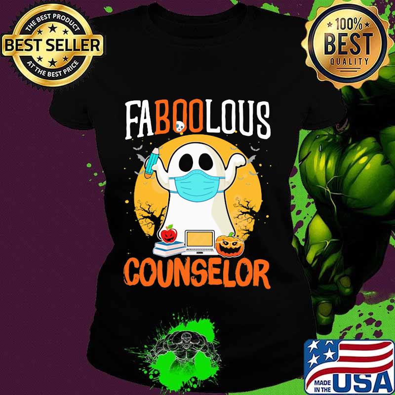 Halloween ghost mask faboolous counselor s Ladies tee Halloween ghost mask faboolous counselor s Ladies tee