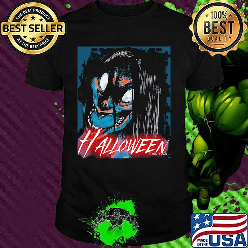 Halloween japan horror characters cartoon shirt