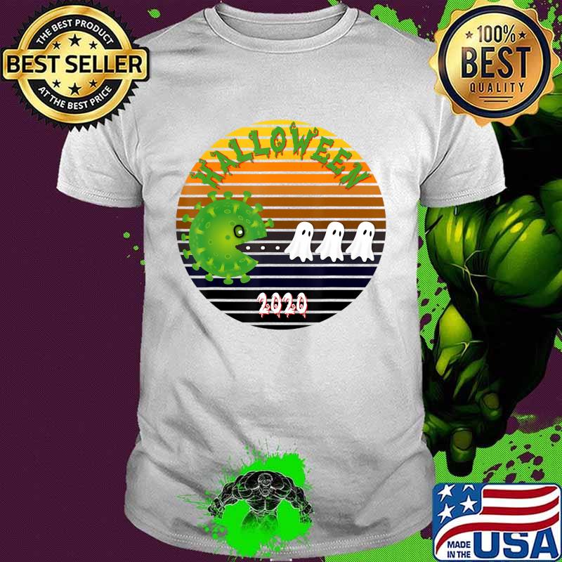Halloween Viruman Retro Game-style Monster Dinosaur Ghosts T-Shirt