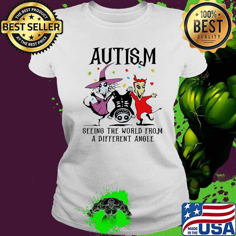 Happy halloween autism seeing the world from a different angle s Ladies tee Happy halloween autism seeing the world from a different angle s Ladies tee