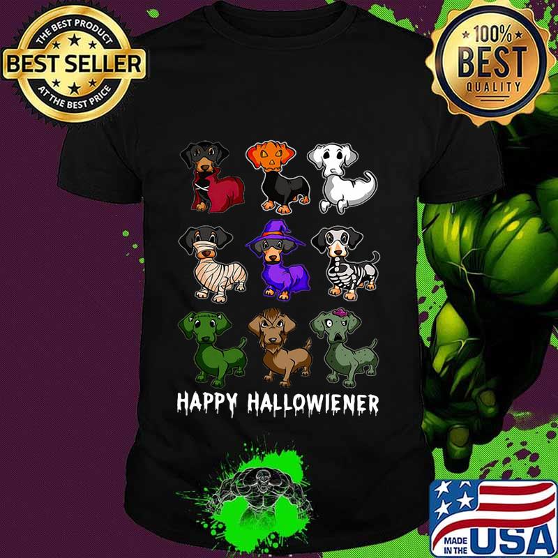 Happy halloween dachshund dogs shirt