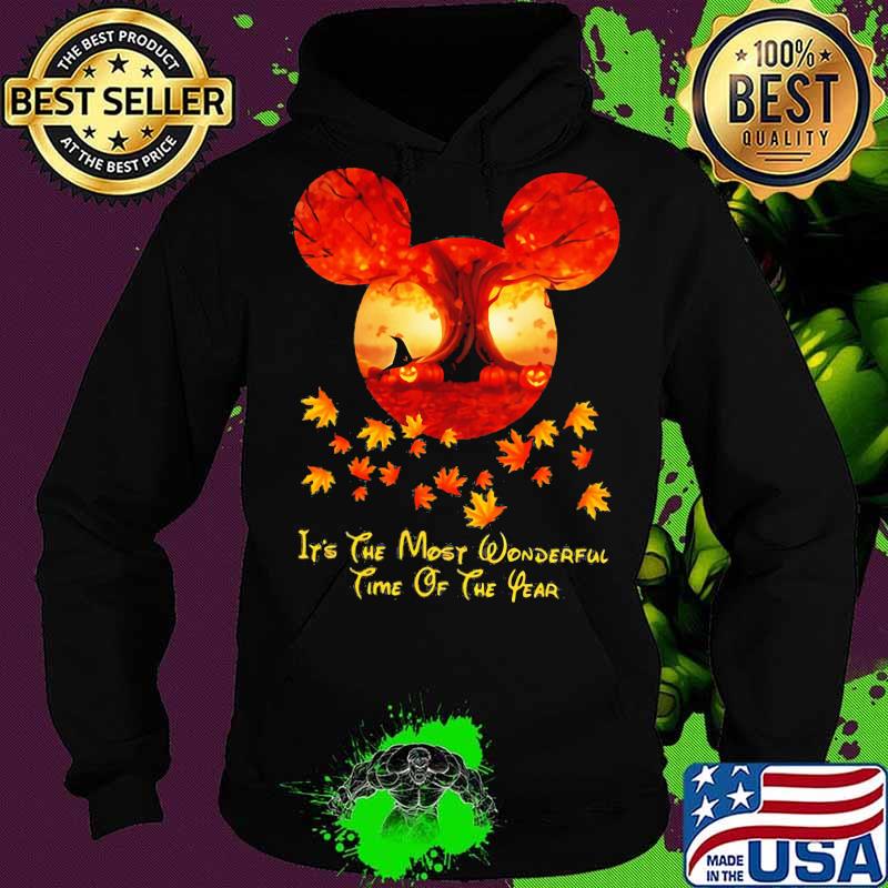 Happy halloween mickey mouse it's the most wonderful time of the year leaves tree s Hoodie Happy halloween mickey mouse it's the most wonderful time of the year leaves tree s Hoodie