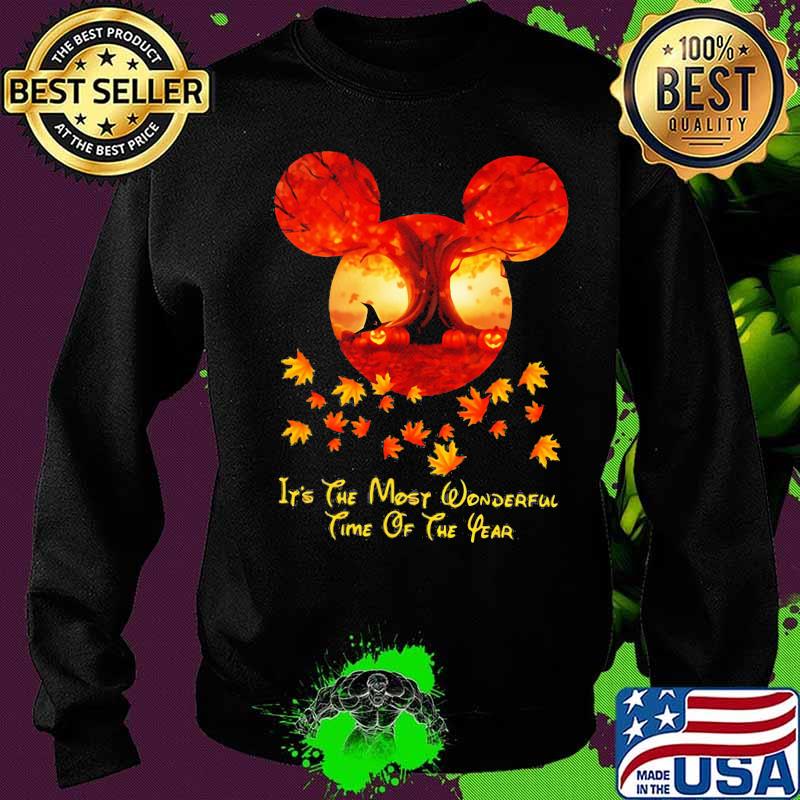 Happy halloween mickey mouse it's the most wonderful time of the year leaves tree s Sweater Happy halloween mickey mouse it's the most wonderful time of the year leaves tree s Sweater
