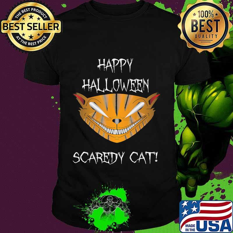 Happy halloween scaredy cat shirt