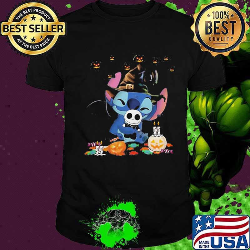 Happy halloween stitch witch pumpkins shirt