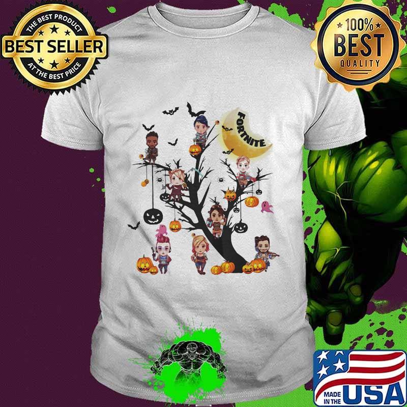 Happy halloween tree fortnite characters shirt