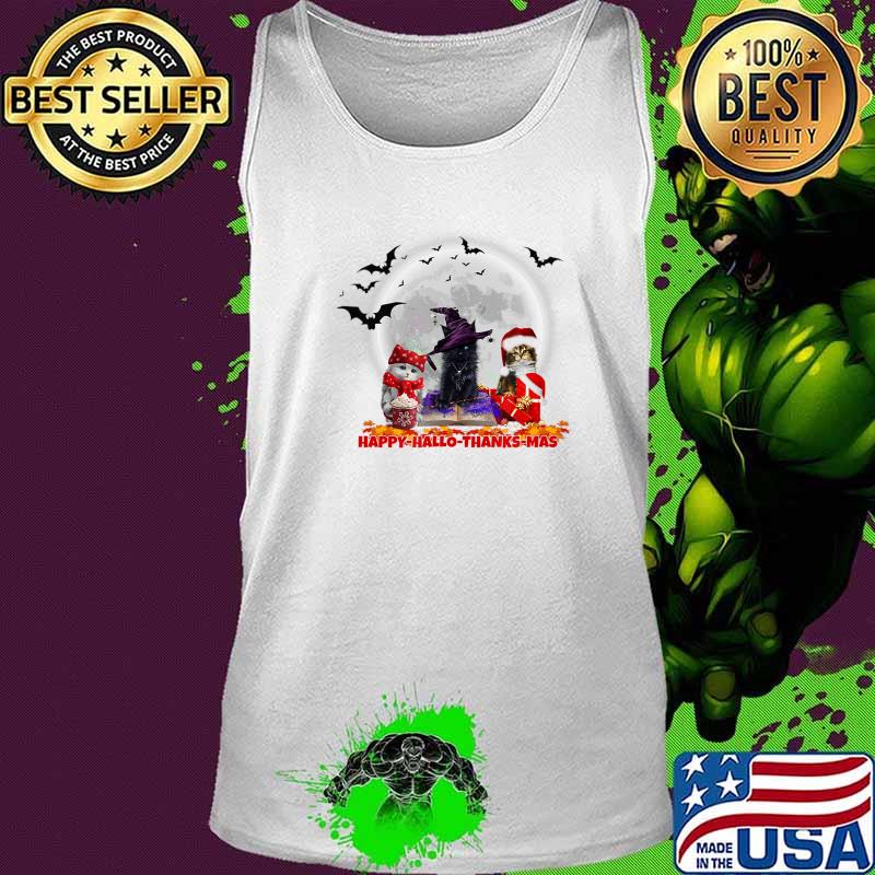 Happy Thanksgiving Cat Happy Hallothanksmas Cute Cats T-Shirt Tank top Happy Thanksgiving Cat Happy Hallothanksmas Cute Cats T-Shirt Tank top