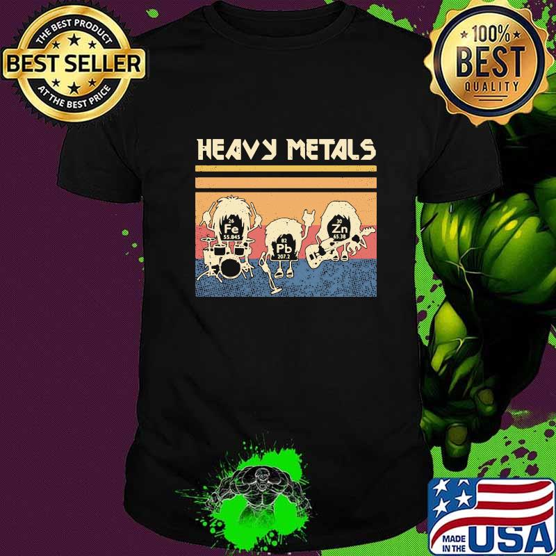 Heavy metals fe pb zn band vintage retro shirt