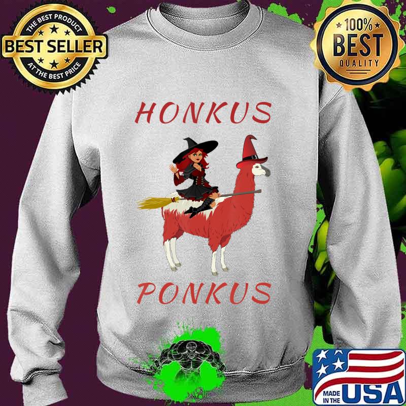 Honkus Ponkus, witch riding llama T-Shirt Sweater Honkus Ponkus, witch riding llama T-Shirt Sweater