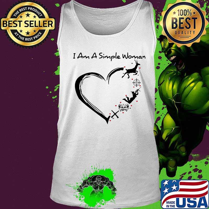 I am a simple woman heart reindeer christmas s Tank top I am a simple woman heart reindeer christmas s Tank top